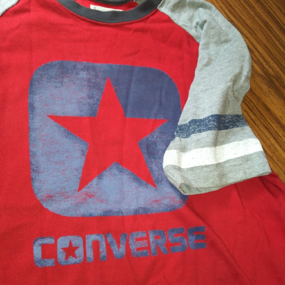 CONVERSE Striped Sleeve All Star Tee